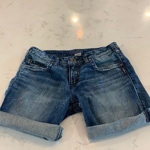 EUC Silver Jean Shorts